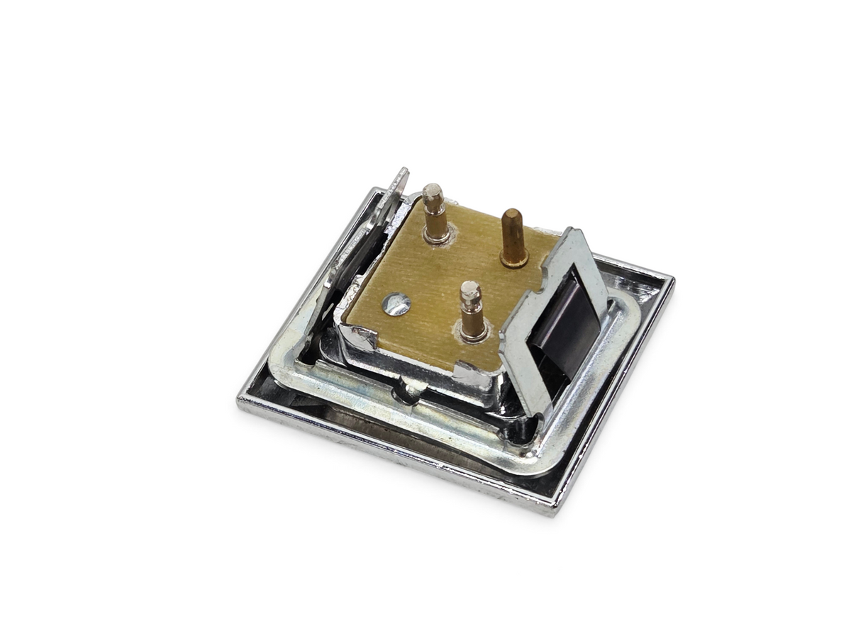 Send it Auto Parts OEM GM chrome metal power door lock switch for 1971-1977 Chevy and Pontiac vehicles