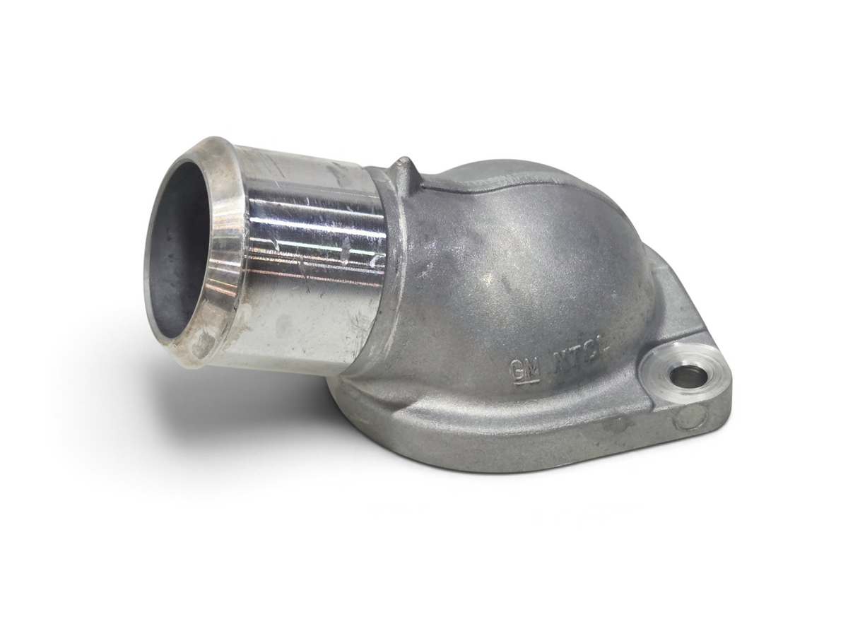 Send it Auto Parts OEM engine coolant thermostat housing for Chevrolet Corvette C8 with metal finish