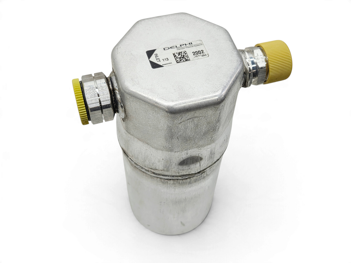 Send it Auto Parts OEM GM air conditioning accumulator for 1994-1996 Chevrolet Corvette C4 with yellow port caps