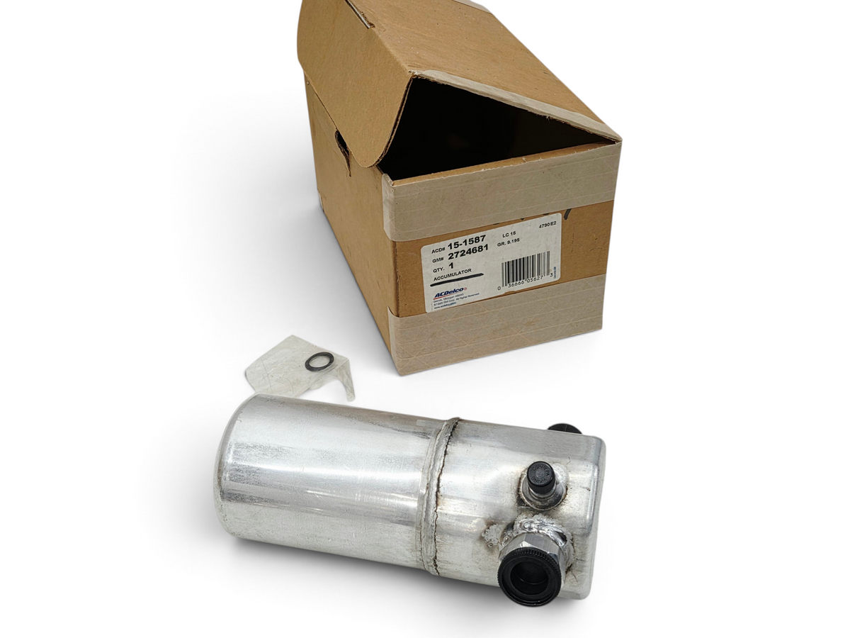Send it Auto Parts OEM GM AC accumulator for 1988-1993 Corvette C4 with original ACDelco box and O-ring