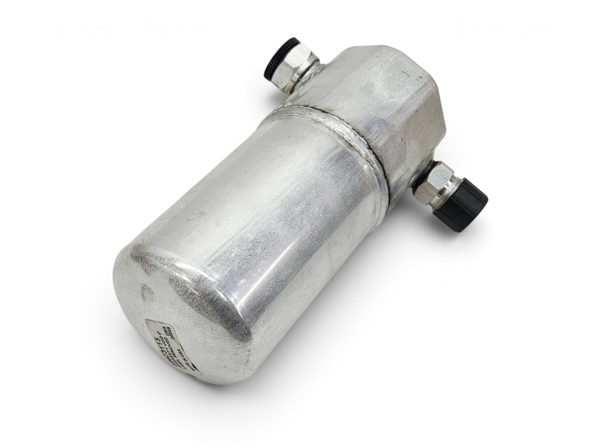 Send it Auto Parts OEM GM air conditioning accumulator for 1988-1993 Chevrolet Corvette C4 in silver aluminum