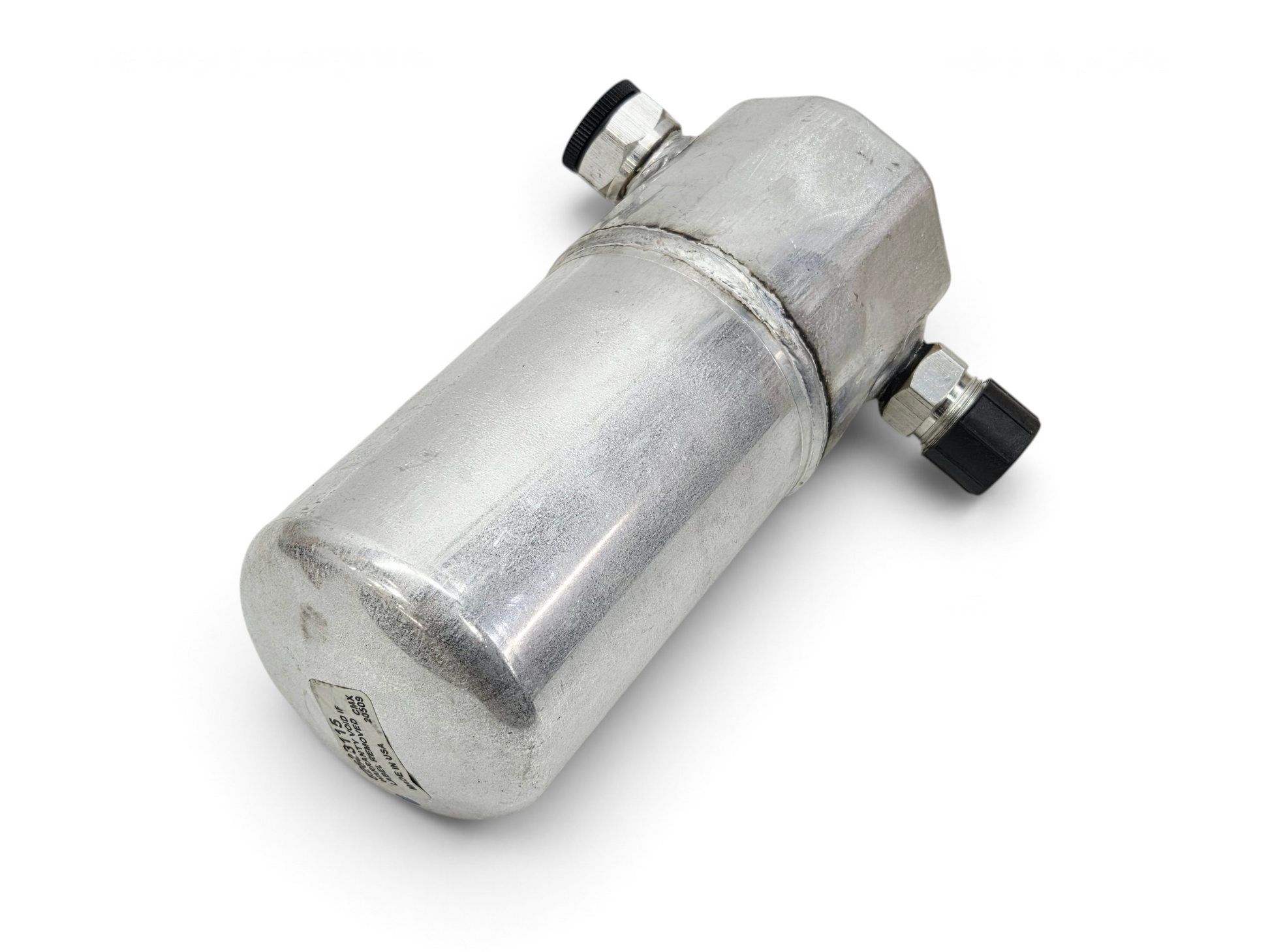 Send it Auto Parts OEM GM air conditioning accumulator for 1988-1993 Chevrolet Corvette C4 in silver aluminum