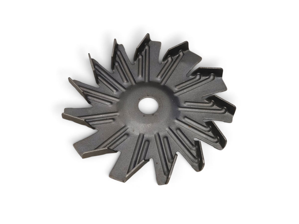 Send it Auto Parts OEM GM alternator fan for 1991-1995 Corvette C4 ZR-1 LT5, grey metal cooling component.