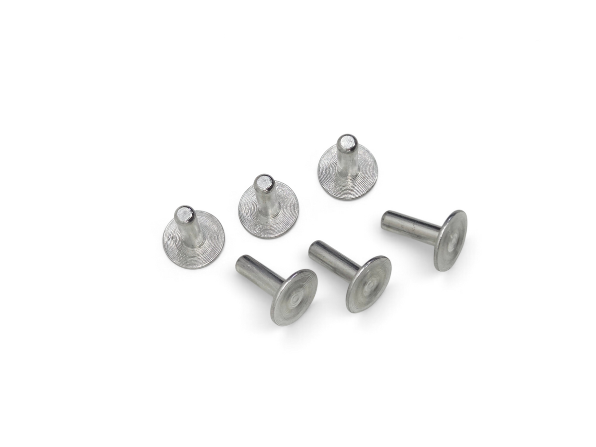 Send it Auto Parts set of six aluminum flat head rivets for 1963-1983 Corvette C2 C3 spare tire tray mounting
