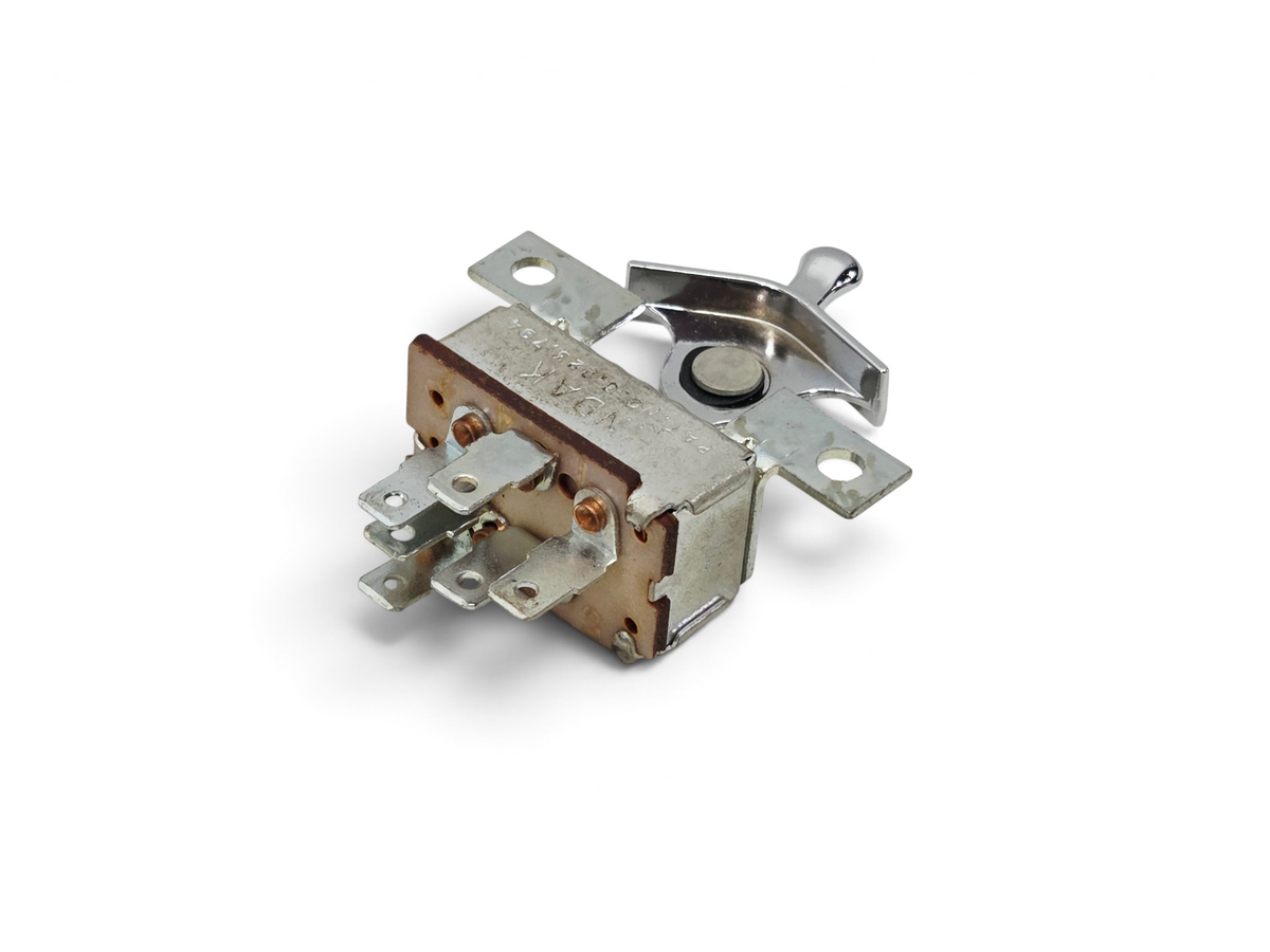 Send it Auto Parts OEM GM 1969-1976 Corvette C3 A/C heater blower switch with chrome toggle and metal terminals