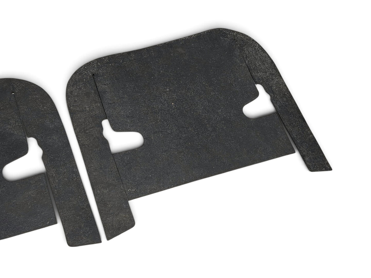 Send it Auto Parts 1963-1966 Corvette C2 A-frame arm dust seal covers, black rubber pair for suspension restoration.