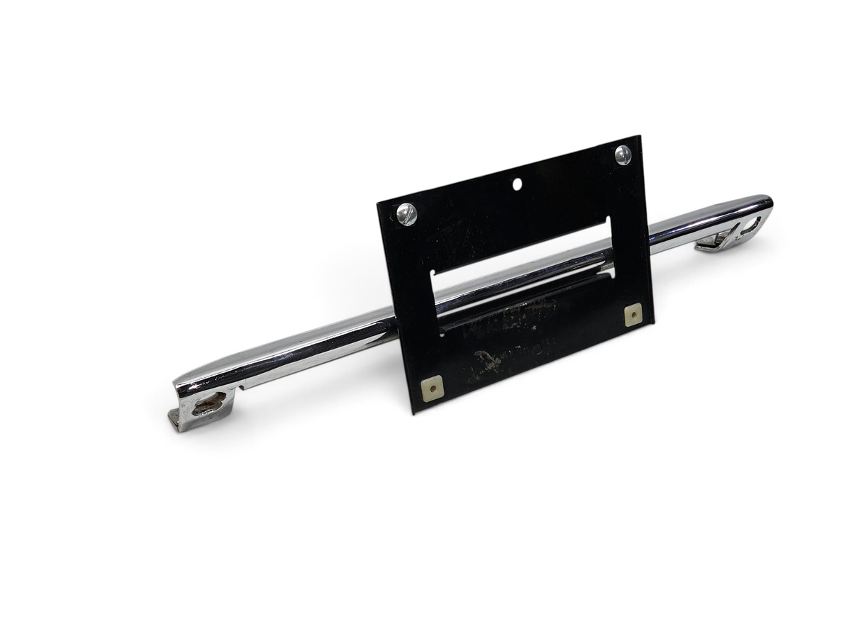 Send it Auto Parts OEM GM front license plate mounting bar and bracket for 1963-1967 Corvette C2 in chrome and black