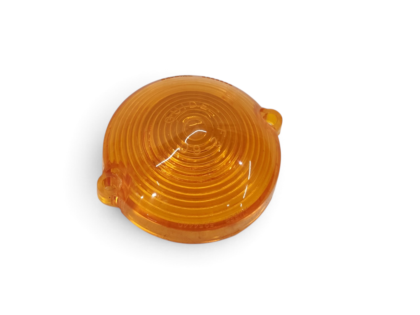 Send it Auto Parts amber plastic turn signal parking light lens for 1963-1967 Corvette C2 with Guide markings