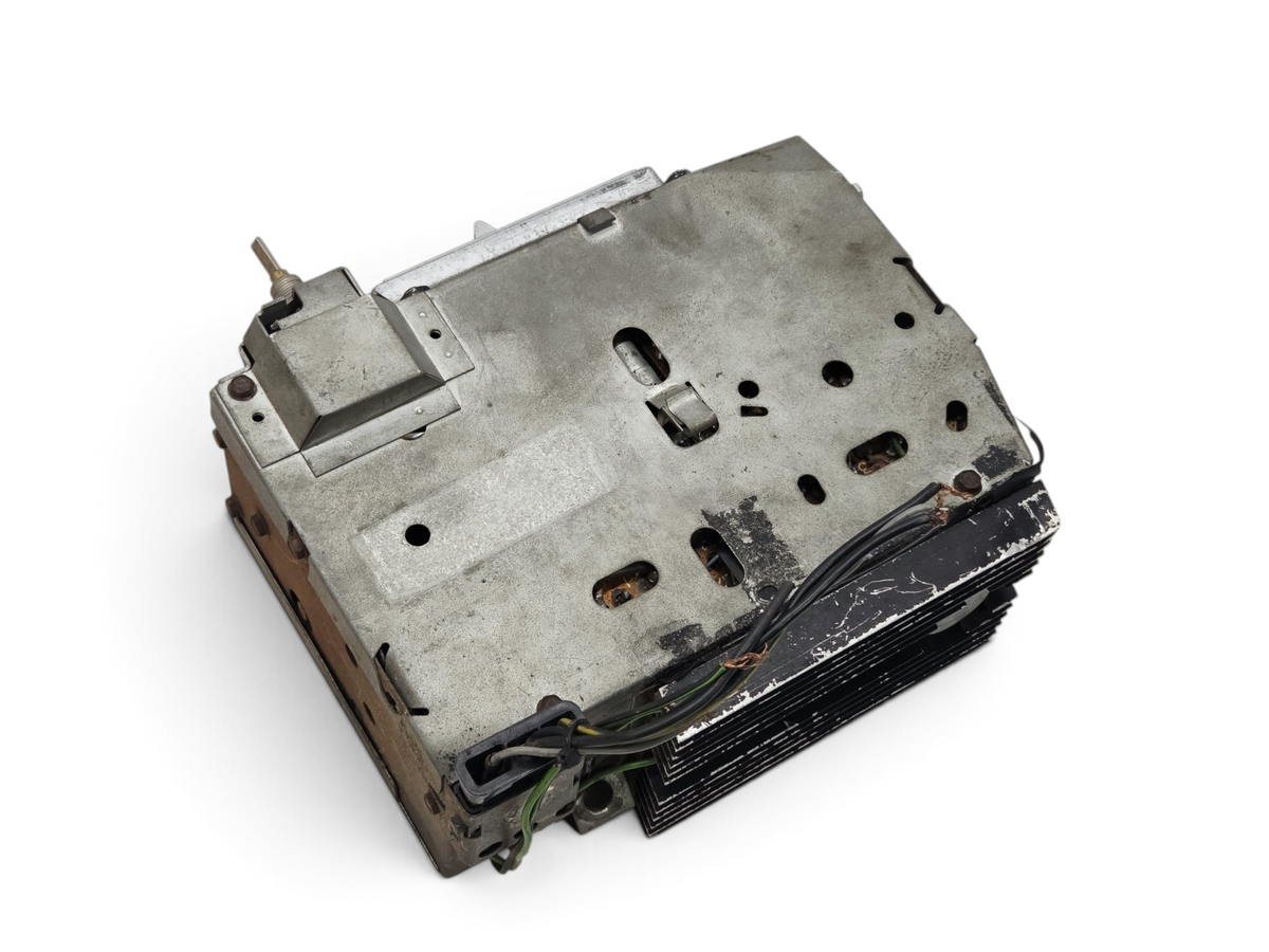 Send it Auto Parts vintage 1963-1967 Corvette C2 OEM AM FM radio unit in metal housing