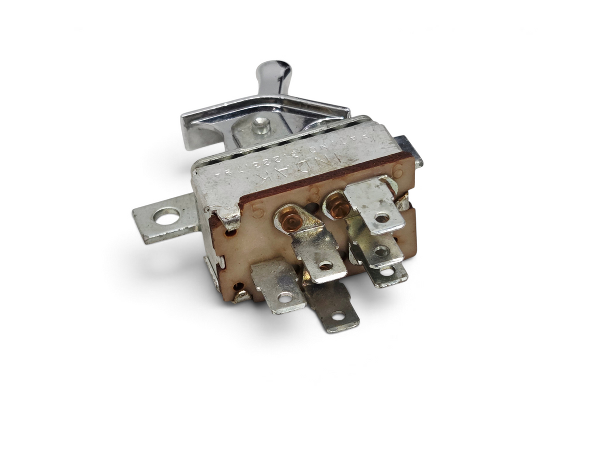 Send it Auto Parts OEM GM 1969-1976 Corvette C3 A/C heater blower switch with chrome toggle and metal terminals