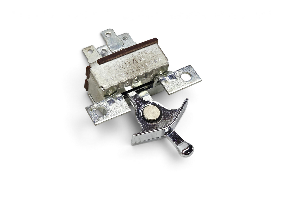 Send it Auto Parts OEM GM 1969-1976 Corvette C3 A/C heater blower switch with chrome lever and metal housing