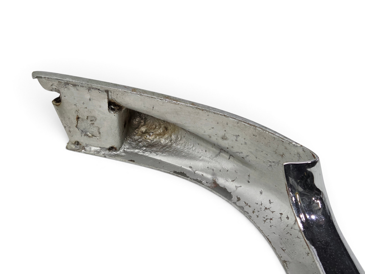 Send it Auto Parts 1968-1969 Corvette C3 front bumper guard showing rust and wear, needing restoration.
