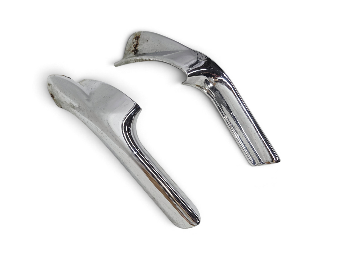 Send it Auto Parts pair of vintage chrome front bumper guards for 1968-1969 Corvette C3 in need of restoration