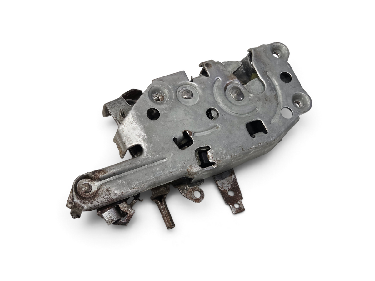 Send it Auto Parts OEM GM driver side door lock latch assembly for 1969-1977 Corvette C3 in weathered metal finish