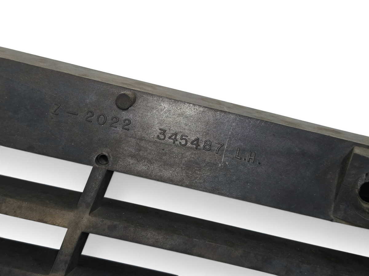Send it Auto Parts OEM GM left bumper grille for 1975-1979 Corvette C3 showing part number 345487