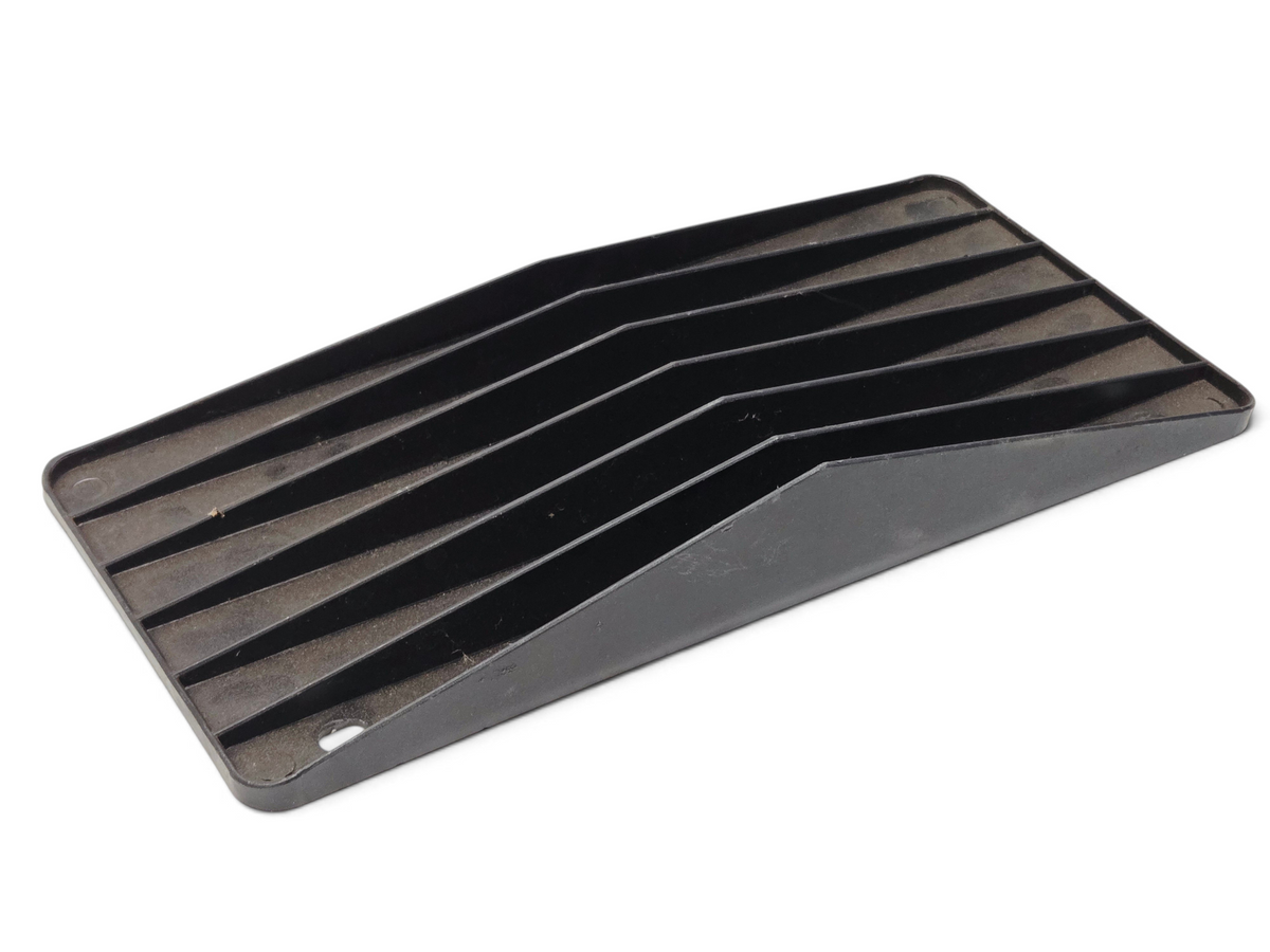 Send it Auto Parts black plastic front license plate filler grillmate for 1975-1979 Corvette C3 with ribbed design
