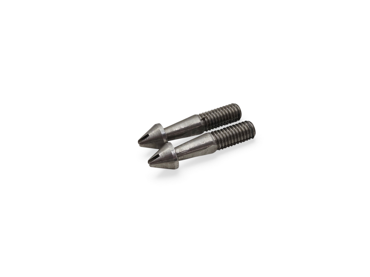 Send it Auto Parts 1968-1975 Corvette C3 convertible soft top rear bow pin bolts, set of two metal threaded fasteners.