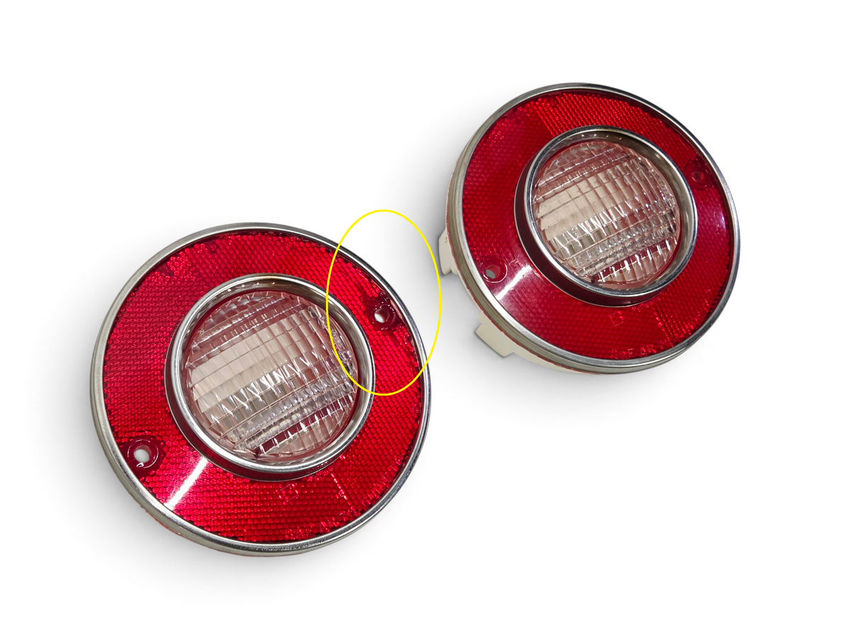 1975-1979 Corvette C3 Tail Light Backup Reverse Lamp Lenses OEM GM - *READ*