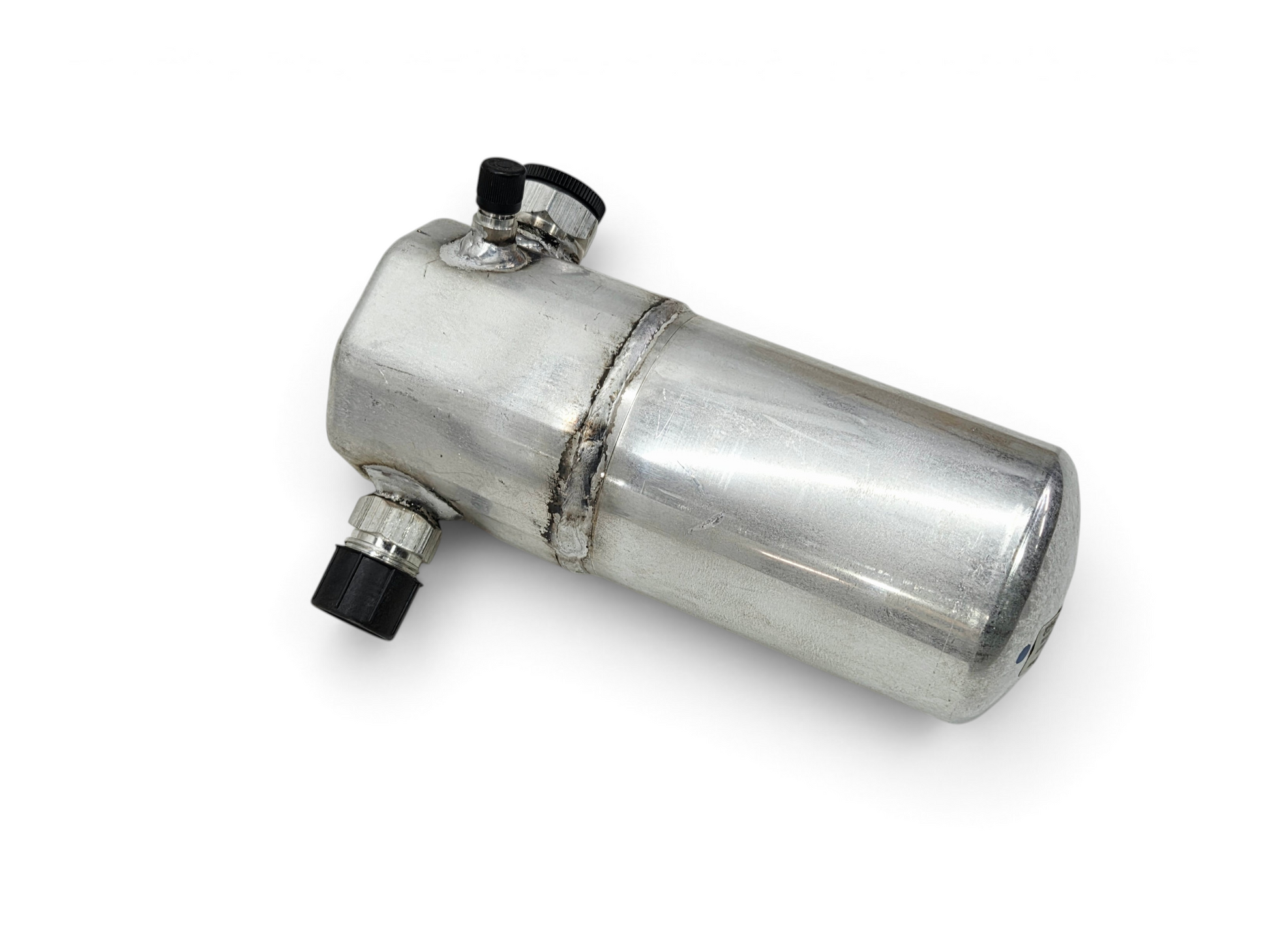 Send it Auto Parts OEM GM air conditioning accumulator for 1988-1993 Chevrolet Corvette C4 in brushed aluminum