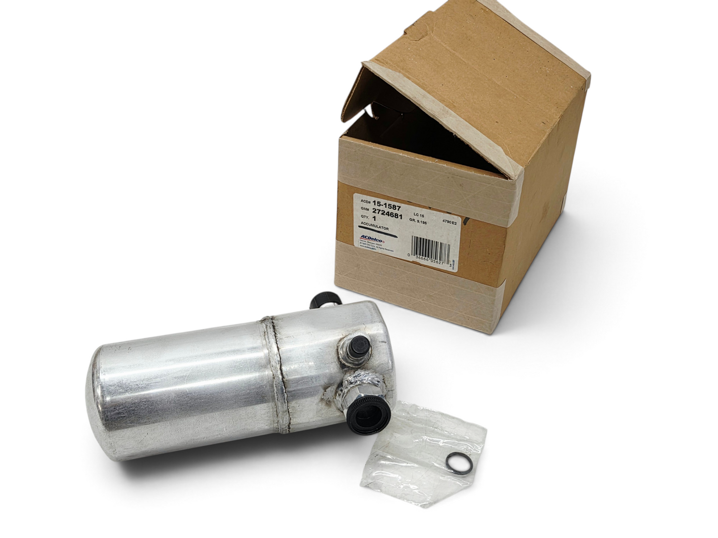 Send it Auto Parts OEM GM AC accumulator for 1988-1993 Corvette C4 with original ACDelco box and O-ring
