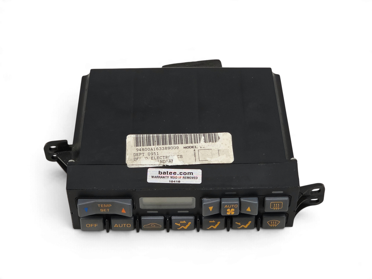 Send it Auto Parts OEM 1992-1993 Corvette C4 climate control unit with gray buttons and new black bezel