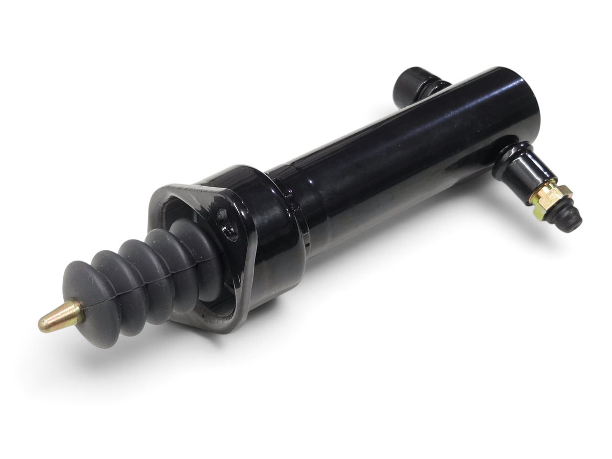 Send it Auto Parts 1991-1993 Corvette C4 clutch slave cylinder featuring a black stamped steel housing and rubber boot.