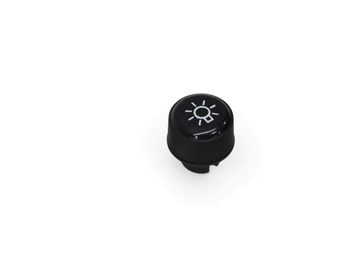Send it Auto Parts black plastic headlight knob for 1986-1989 Corvette C4 with white light icon and tension clip