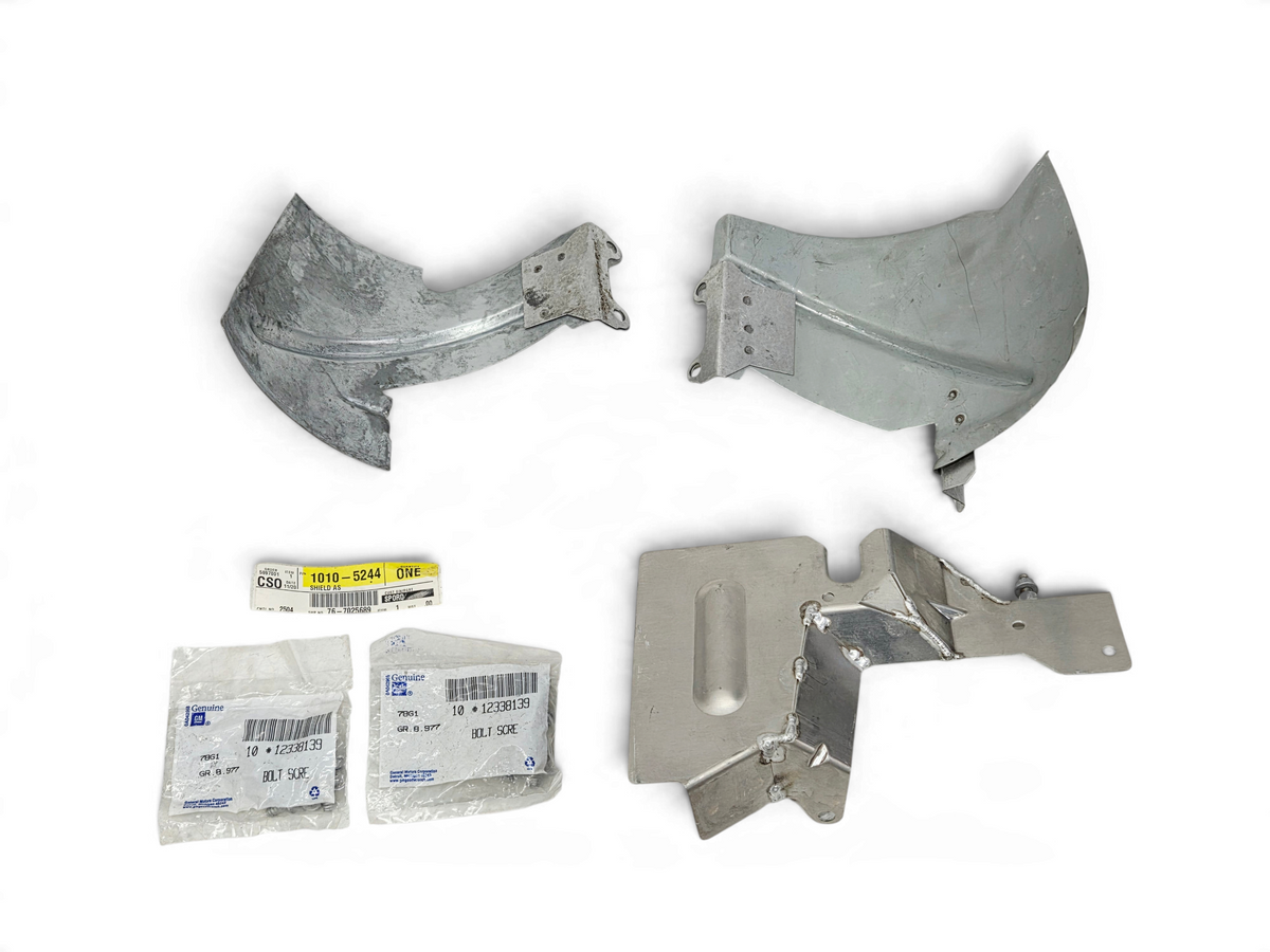 Send it Auto Parts OEM GM exhaust heat shields and bolt hardware for 1990-1995 Corvette C4 ZR-1