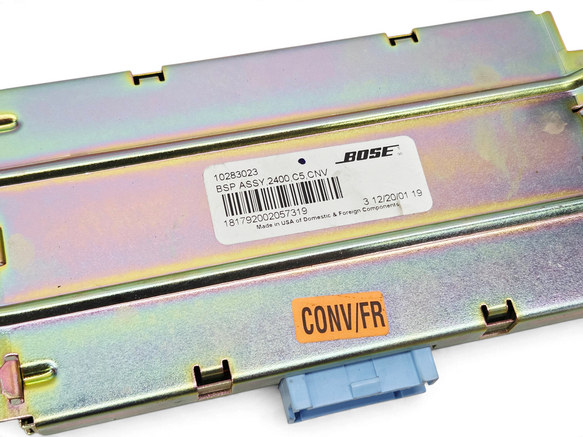 Send it Auto Parts OEM Bose amplifier for 1998-2004 Corvette C5 convertible and FRC with part number 10283023