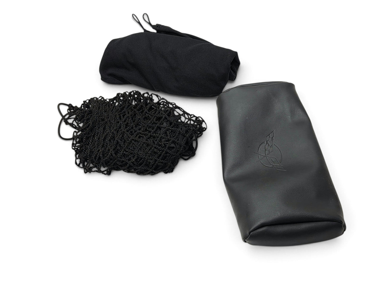 Send it Auto Parts OEM black cargo net, shade, and carry bag for 1997-2004 Corvette C5 with embossed logo
