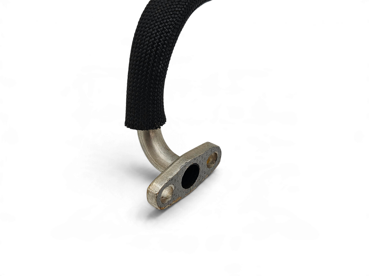 Send it Auto Parts OEM GM smog EGR crossover tube for 1997-2004 Corvette C5 with black protective braided sleeve
