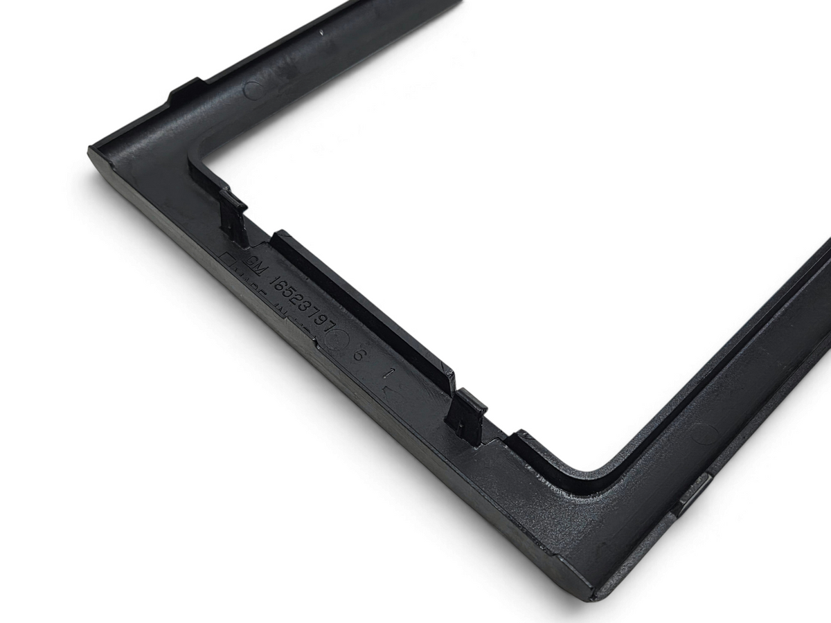 Send it Auto Parts OEM black plastic rear license plate snap-in frame for 1997-2004 Chevy Corvette C5