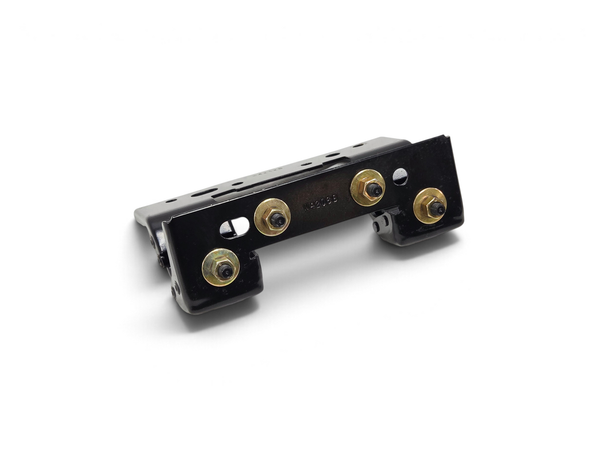 Send it Auto Parts OEM GM Corvette C6 center console armrest lid hinge with black bracket and brass hardware