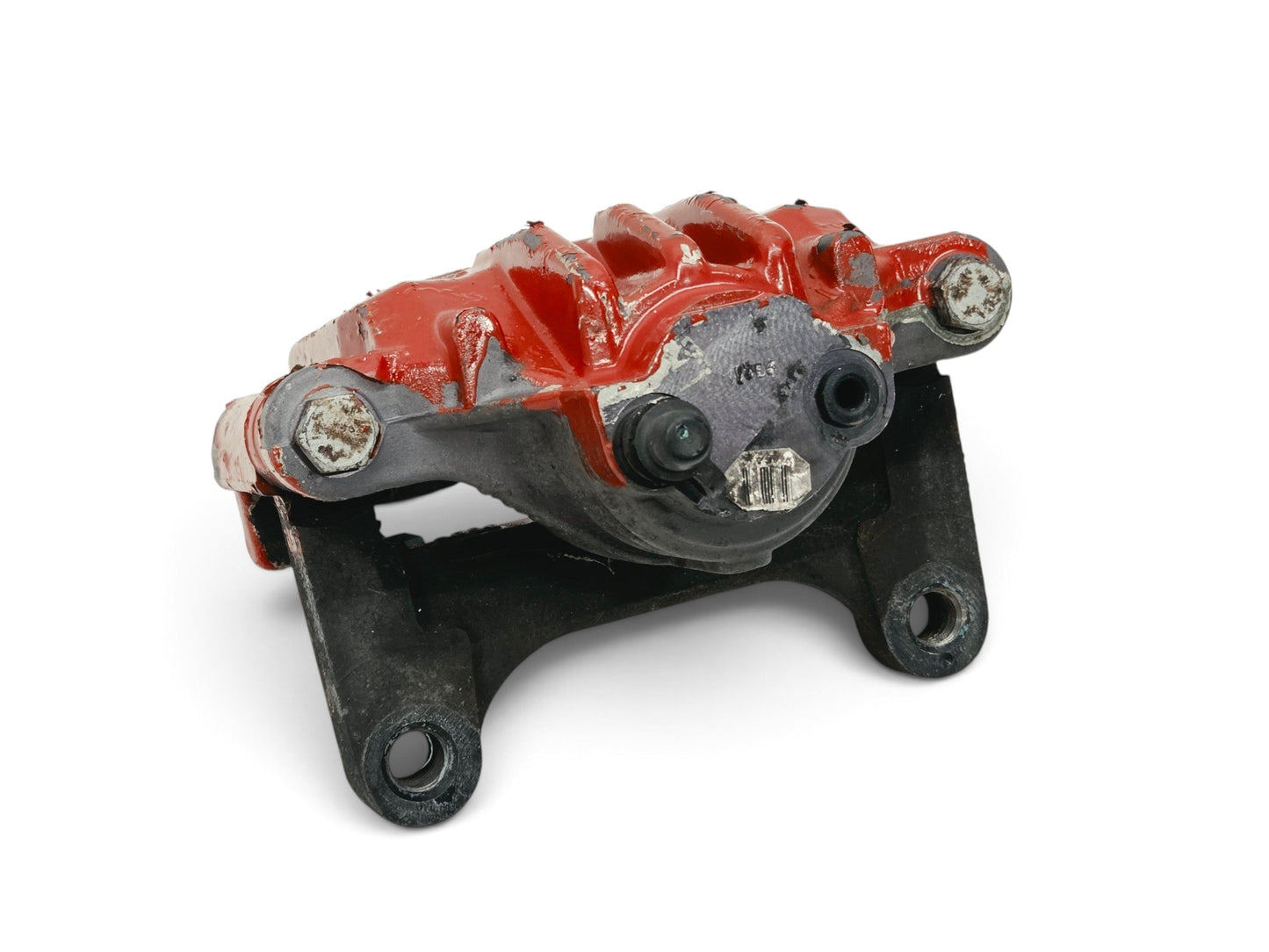 Send it Auto Parts OEM GM rear left brake caliper with bracket for 2005-2011 Corvette C6, painted red finish.