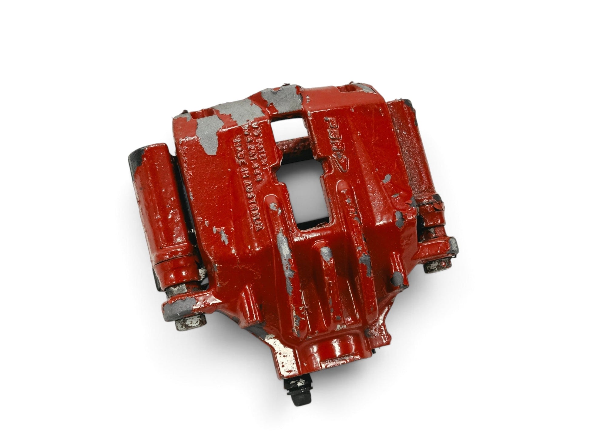Send it Auto Parts OEM red painted rear left brake caliper with bracket for 2005-2011 Chevrolet Corvette C6