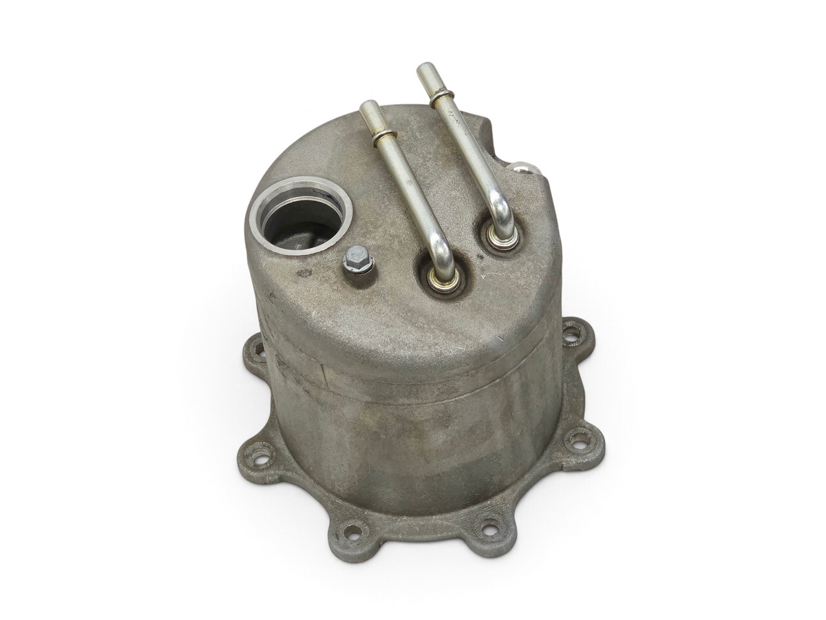 Send it Auto Parts OEM GM dry sump tank top for 2006-2008 Chevrolet Corvette C6 Z06, showing metal housing and ports.