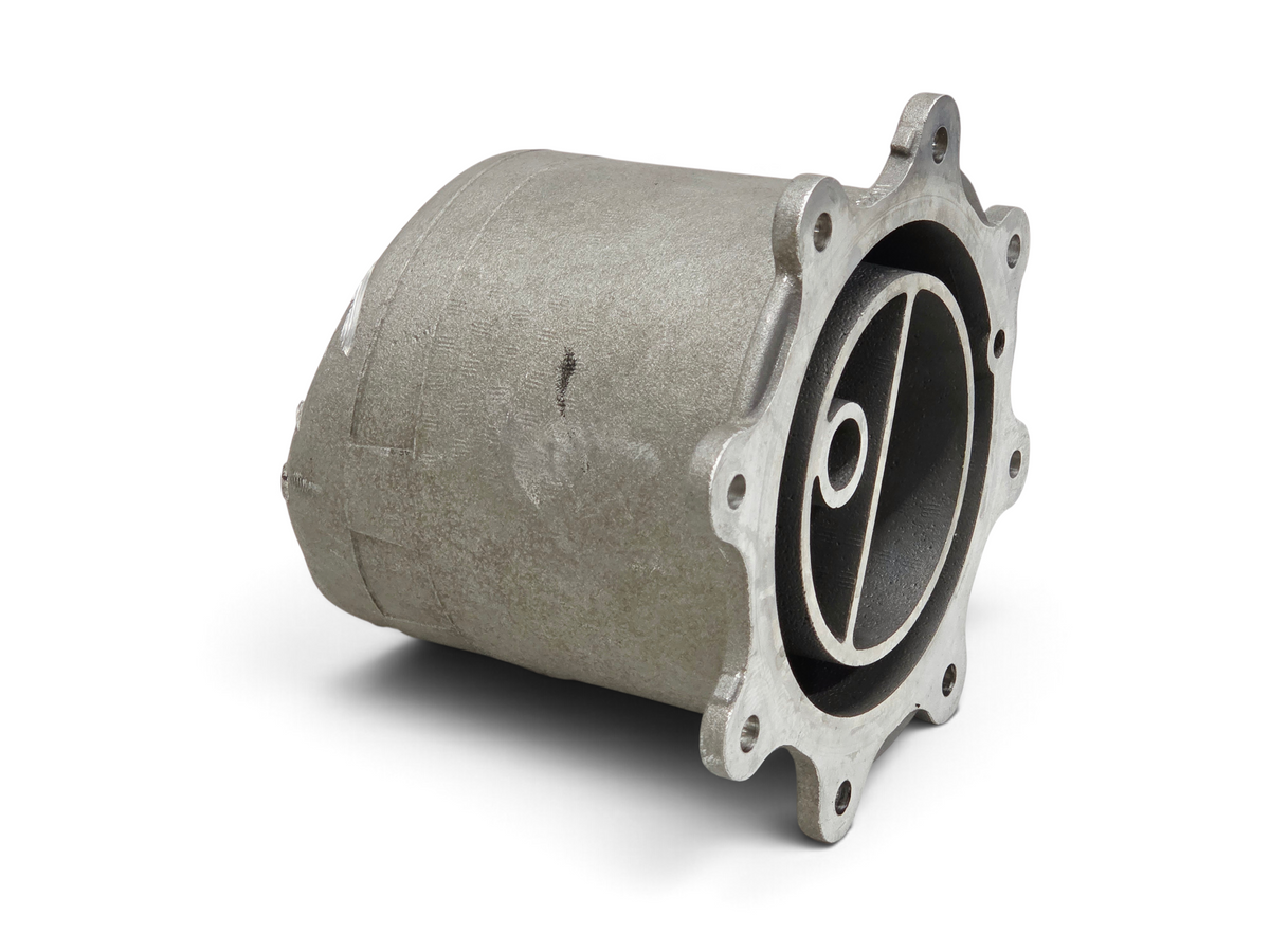 Send it Auto Parts OEM GM dry sump tank top for 2006-2008 Corvette C6 LS7, showing metal finish and minor wear.