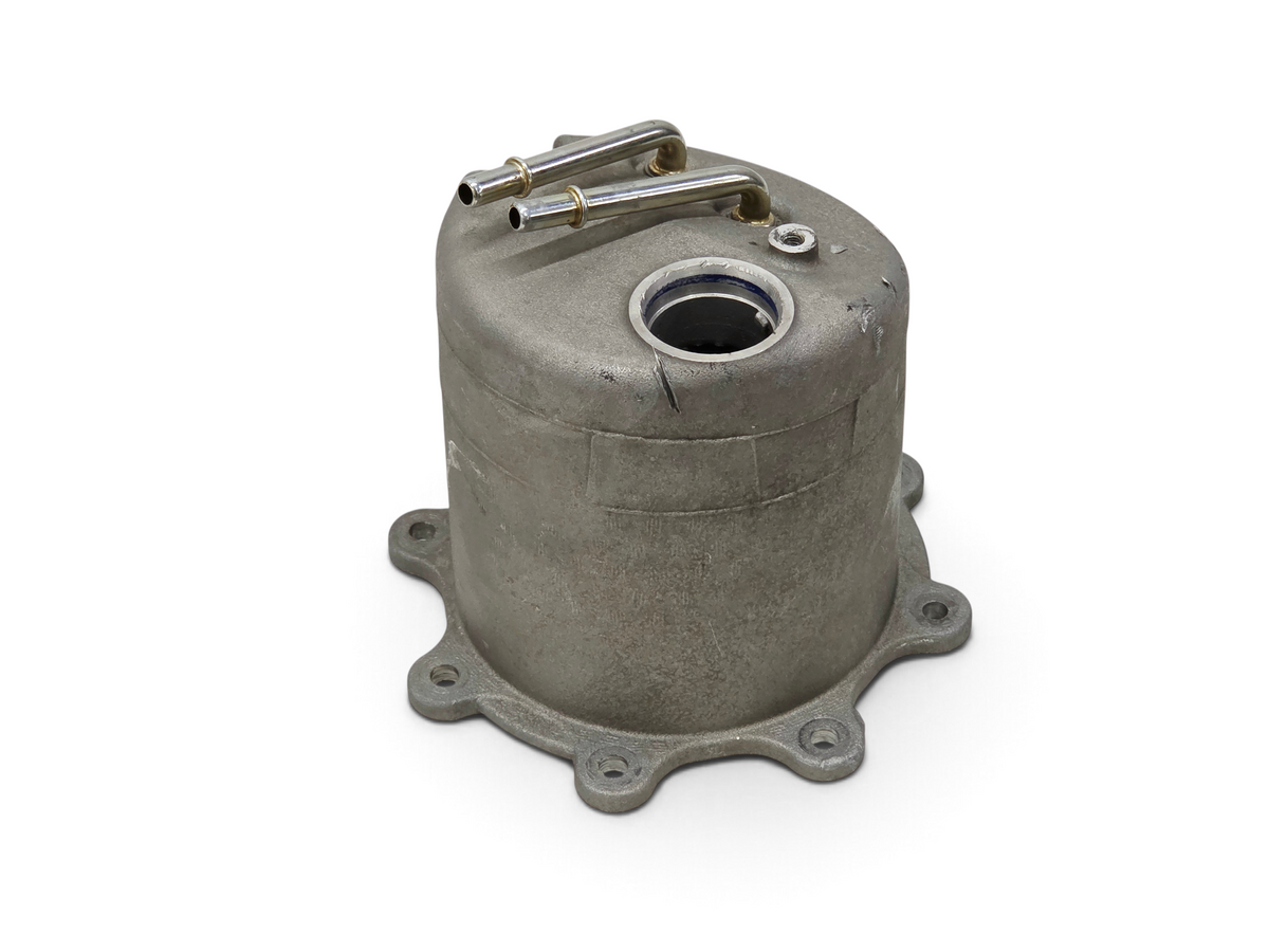 Send it Auto Parts OEM GM dry sump tank top for 2006-2008 Corvette C6 LS7, showing metal finish and minor wear.