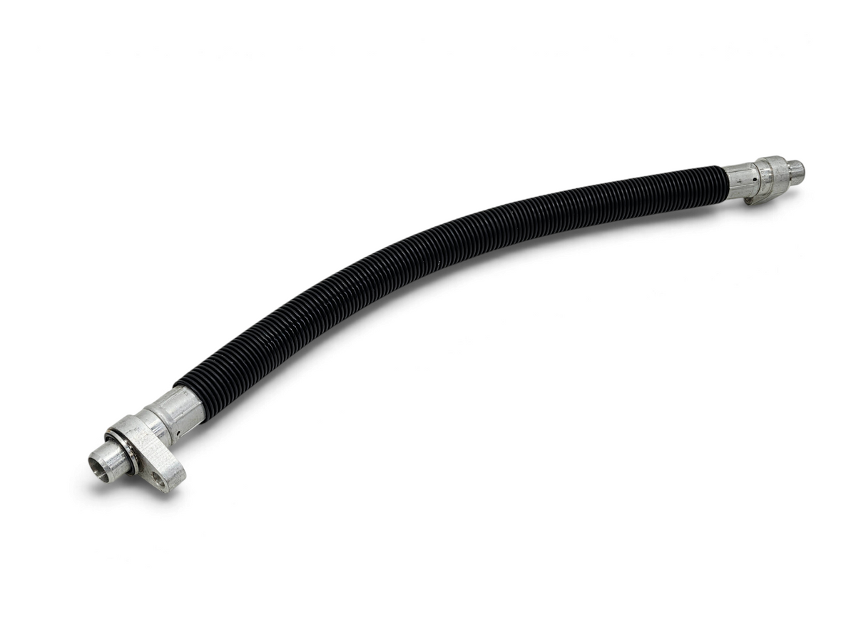 Send it Auto Parts OEM GM Corvette C6 dry sump outlet oil hose with black ribbed tubing and metal fittings
