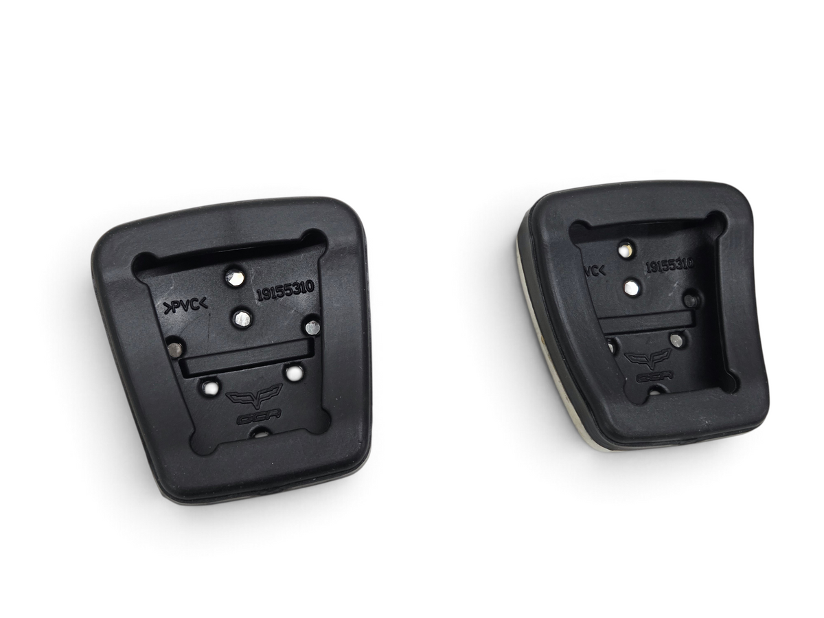 Send it Auto Parts GM brake and clutch pedal covers for 2005-2013 Corvette C6 with black rubber grip pads