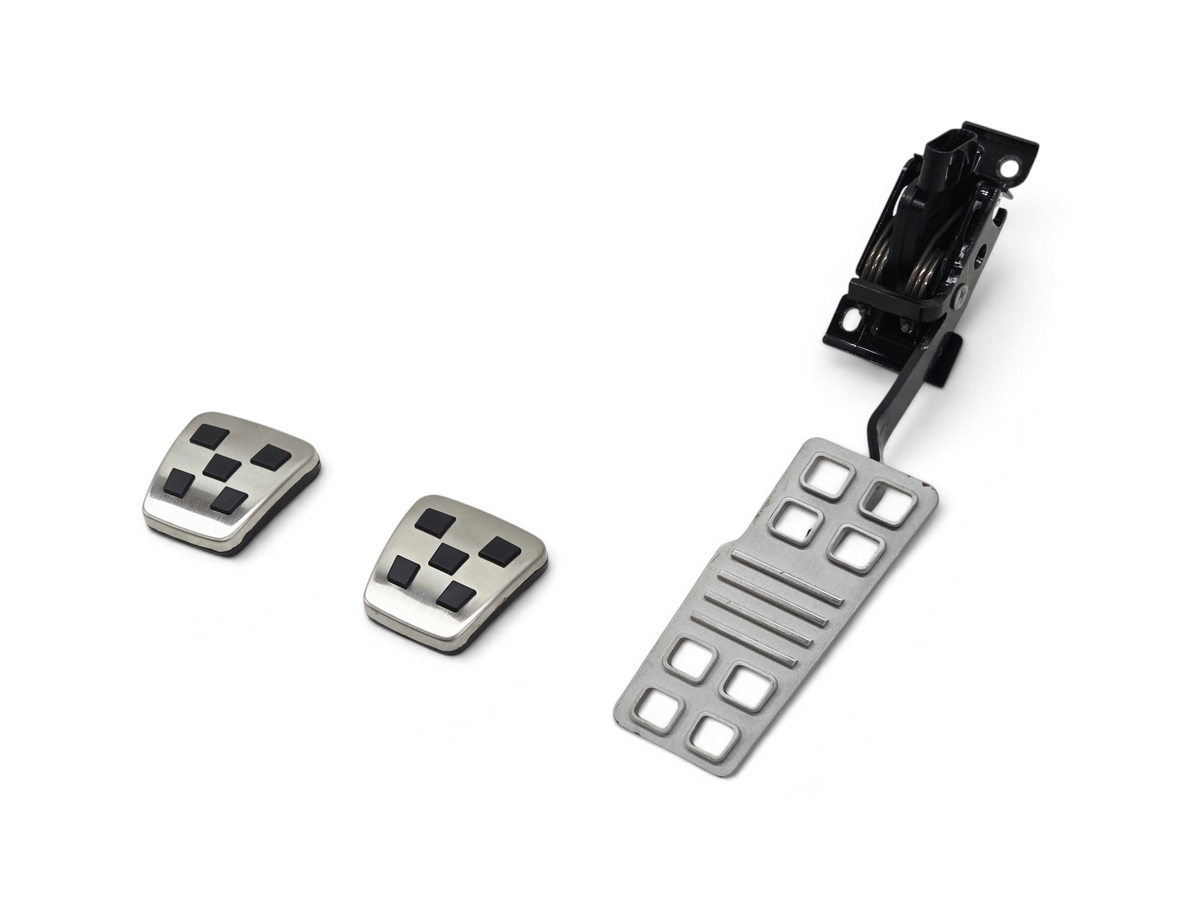 Send it Auto Parts Corvette C6 pedal set including Elite Engineering gas pedal and GM brake and clutch covers.