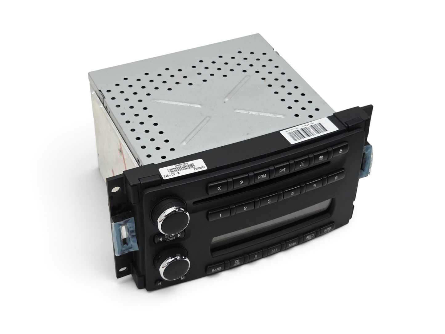 Send it Auto Parts OEM GM 6-disc CD changer radio for 2005-2007 Corvette C6 with black faceplate and silver knobs