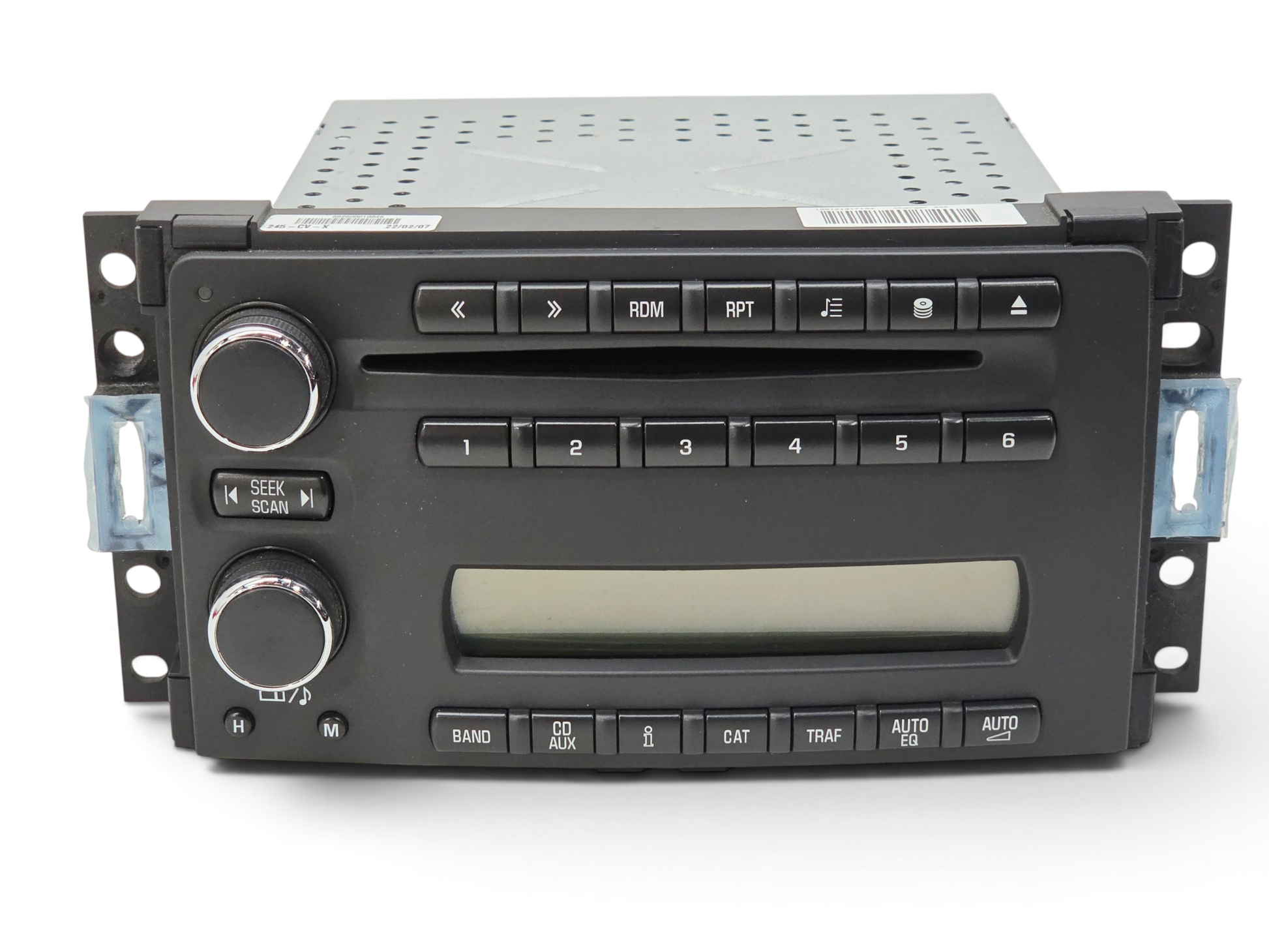 Send it Auto Parts OEM GM 6-disc CD changer radio for 2005-2007 Corvette C6 with black finish and control buttons.