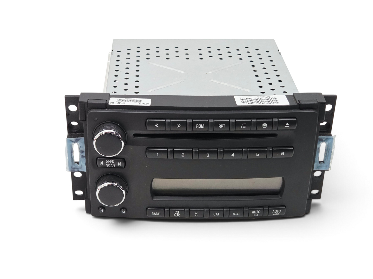 Send it Auto Parts OEM GM 6-disc CD changer radio for 2005-2007 Corvette C6 with black finish and silver knobs