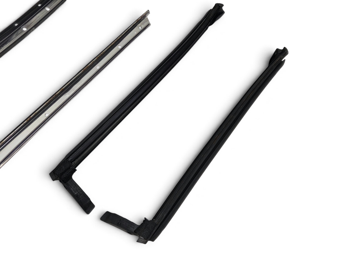 Send it Auto Parts OEM black rubber targa roof side weatherstrip with metal channels for 2014-2019 Corvette C7