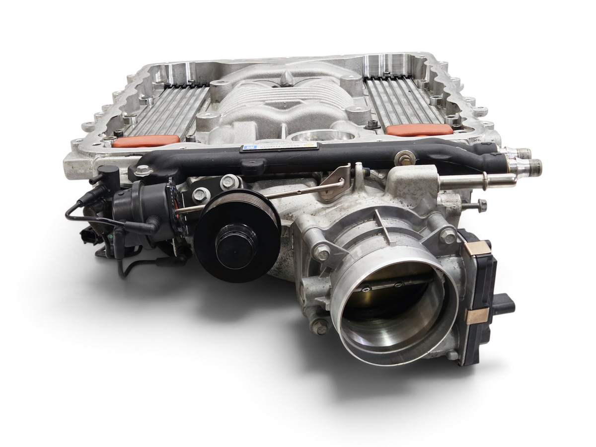 Send it Auto Parts Chevy Corvette C7 Z06 LT4 dry sump supercharger assembly with throttle body