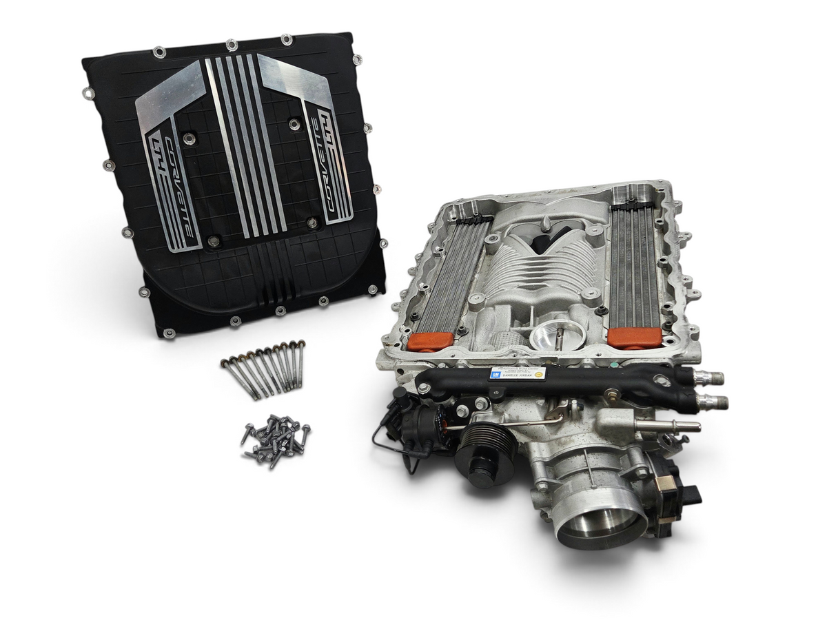 Send it Auto Parts Chevy Corvette C7 Z06 LT4 dry sump supercharger assembly with cover and mounting hardware