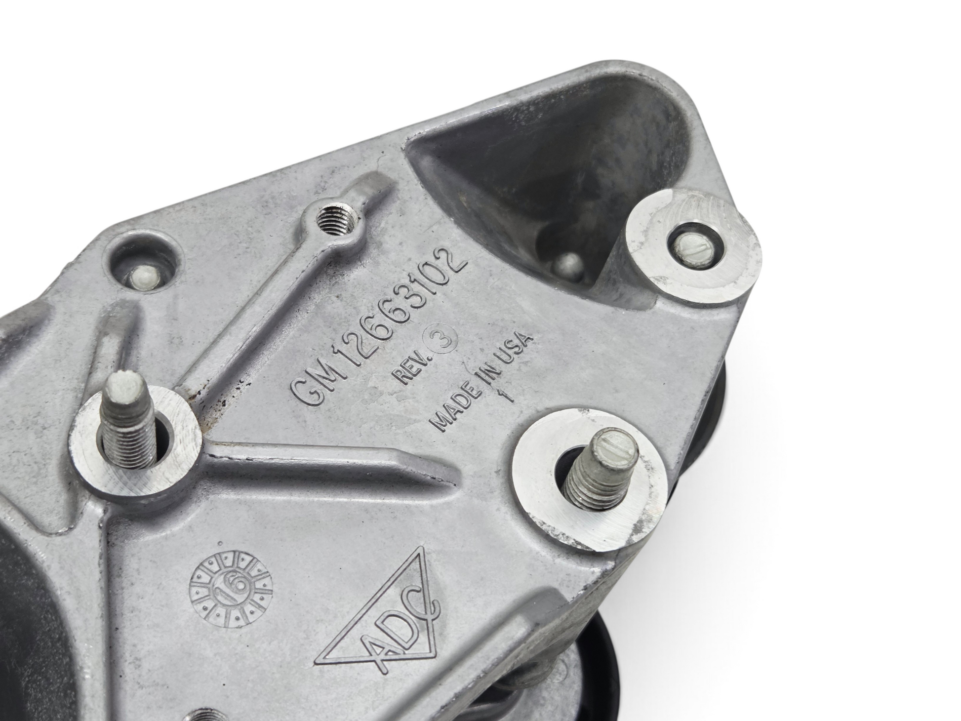 Send it Auto Parts OEM GM Corvette C7 Z06 LT4 tensioner bracket with idlers showing part number 12663102