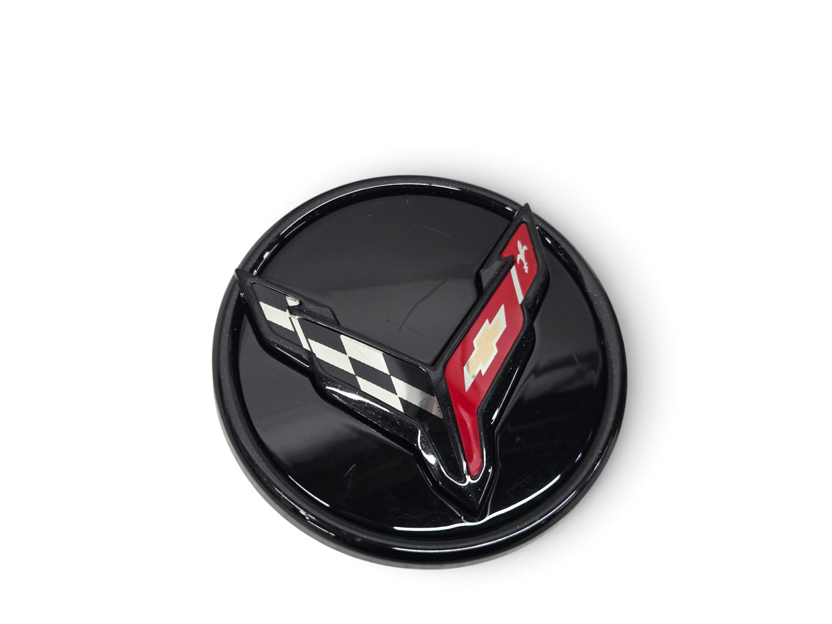 2020-2026 Corvette C8 Stingray Wheel Center Caps Black OEM GM