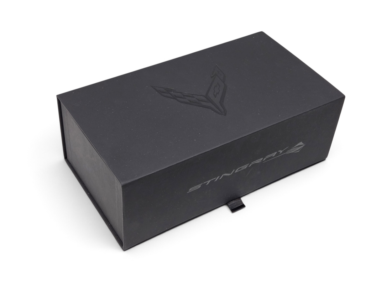 Send it Auto Parts 2023 Corvette C8 Stingray speedshape model black presentation box with embossed logo